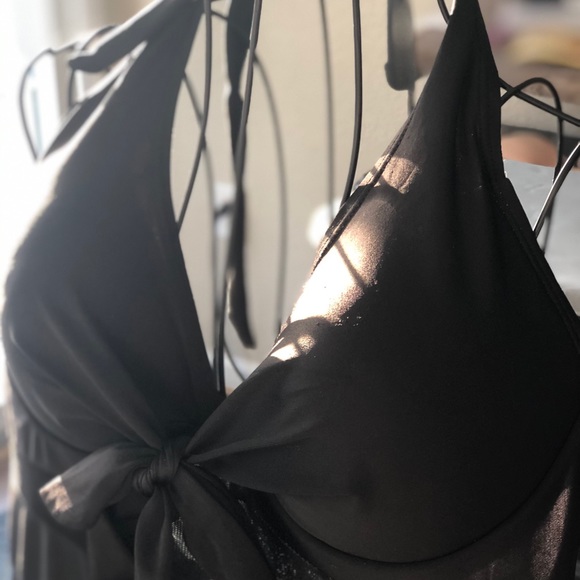 Woman’s Black , skirted Bathing Suit - Picture 2 of 4